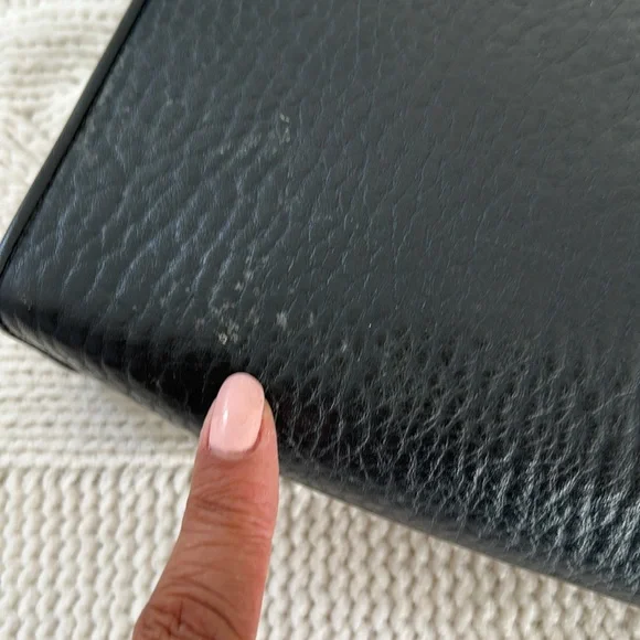 Burberrys Clutch Bag Leather Black vintage - Picture 4 of 16